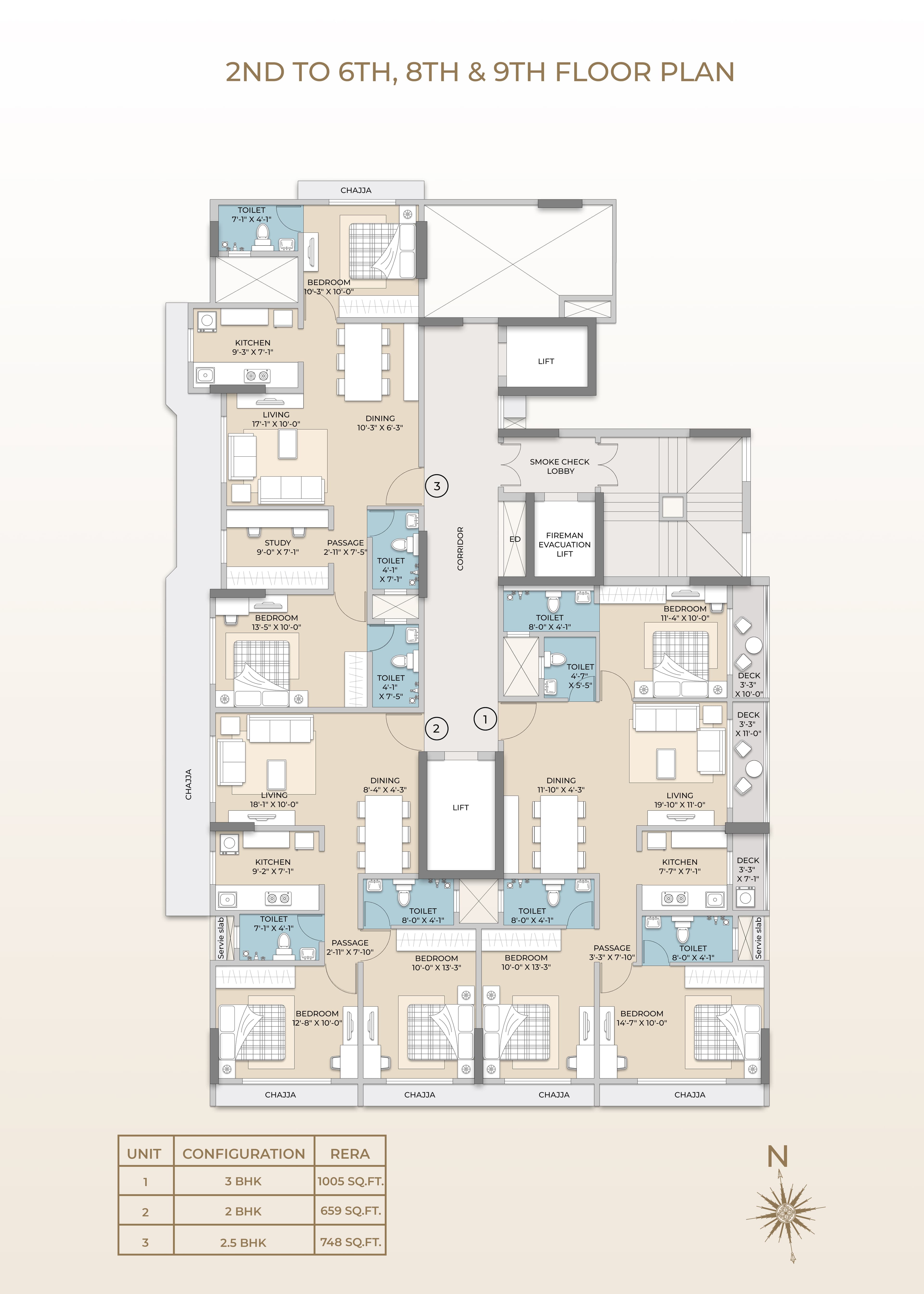 5th to 8th floor plan