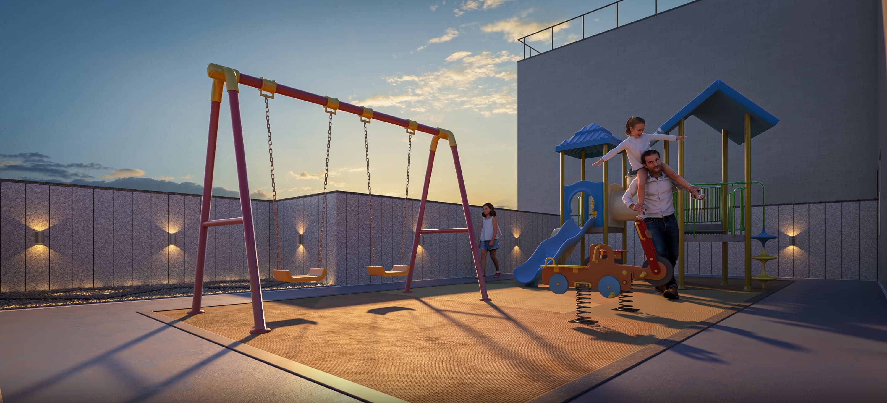 Terrace kids play area at HUM Galaxy Heights